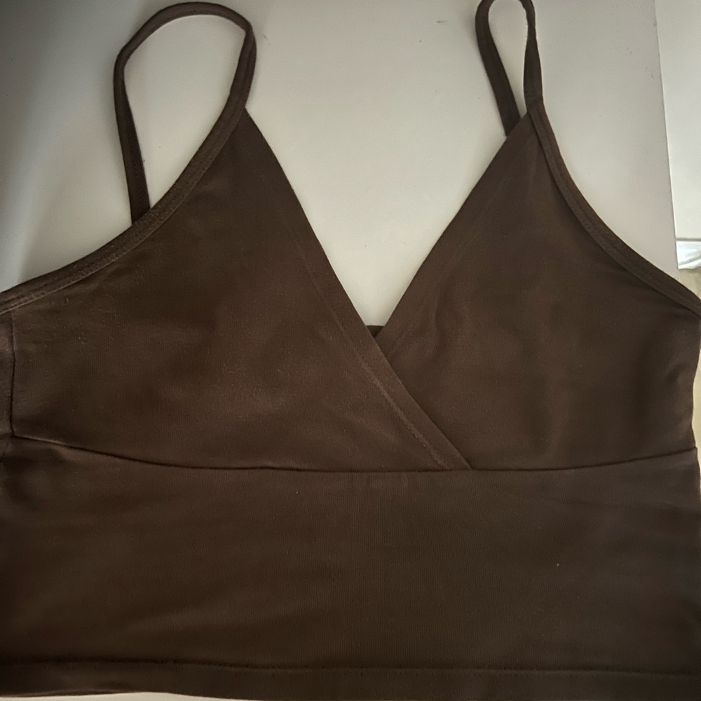 Brandy Melville Brown Tank Top with Spaghetti Straps